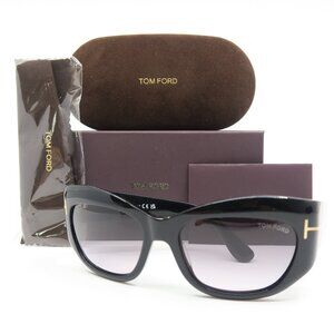 Tom Ford 1065 01B Brianna Eco 55mm Black/Grey Gradient New Women's Sunglasses.